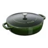 Staub 28 Cm Round Cast Iron Saute Pan Chistera Basil-green 2 Staub 28 Cm Round Cast Iron Saute Pan Chistera Basil-green -Staub 40511 478 0 1