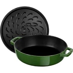 Staub 24 Cm Round Cast Iron Saute Pan Chistera Basil-green -Staub 40511 479 0 2