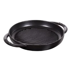 Staub 23 Cm Round Cast Iron Pure Grill Black