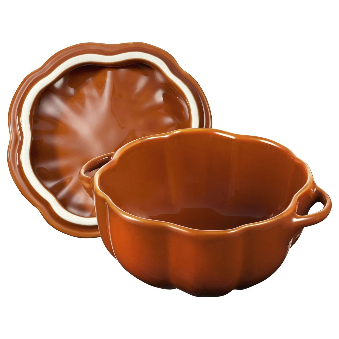 Staub 12 Cm Pumpkin Ceramic Cocotte Cinnamon 4 Staub 12 Cm Pumpkin Ceramic Cocotte Cinnamon - Image 2