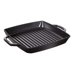 Staub 28 X 28 Cm Square Cast Iron Grill Pan Black