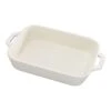 Staub 20 Cm X 16 Cm Rectangular Ceramic Oven Dish Ivory-white -Staub 40511 865 1