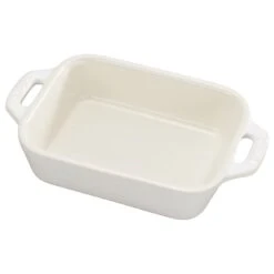 Staub 14 Cm X 11 Cm Rectangular Ceramic Oven Dish Ivory-white -Staub 40511 879 1