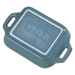 Staub 14 Cm X 11 Cm Rectangular Ceramic Oven Dish Ancient-turquoise -Staub 40511 882 3