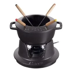 Staub 16 Cm Fondue Set Black