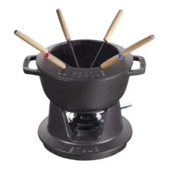Staub 18 Cm Fondue Set Black