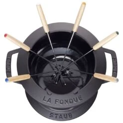 Staub 18 Cm Fondue Set Black 9 Staub 18 Cm Fondue Set Black -Staub 40511 971 0 3