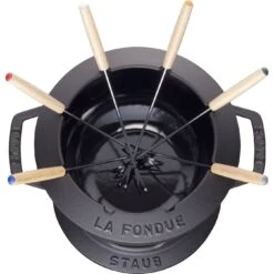 Staub 20 Cm Fondue Set Black -Staub 40511 972 0 3