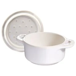 Staub 10 Cm Round Ceramic Mini Cocotte Ivory-white -Staub 40511 997 0 3