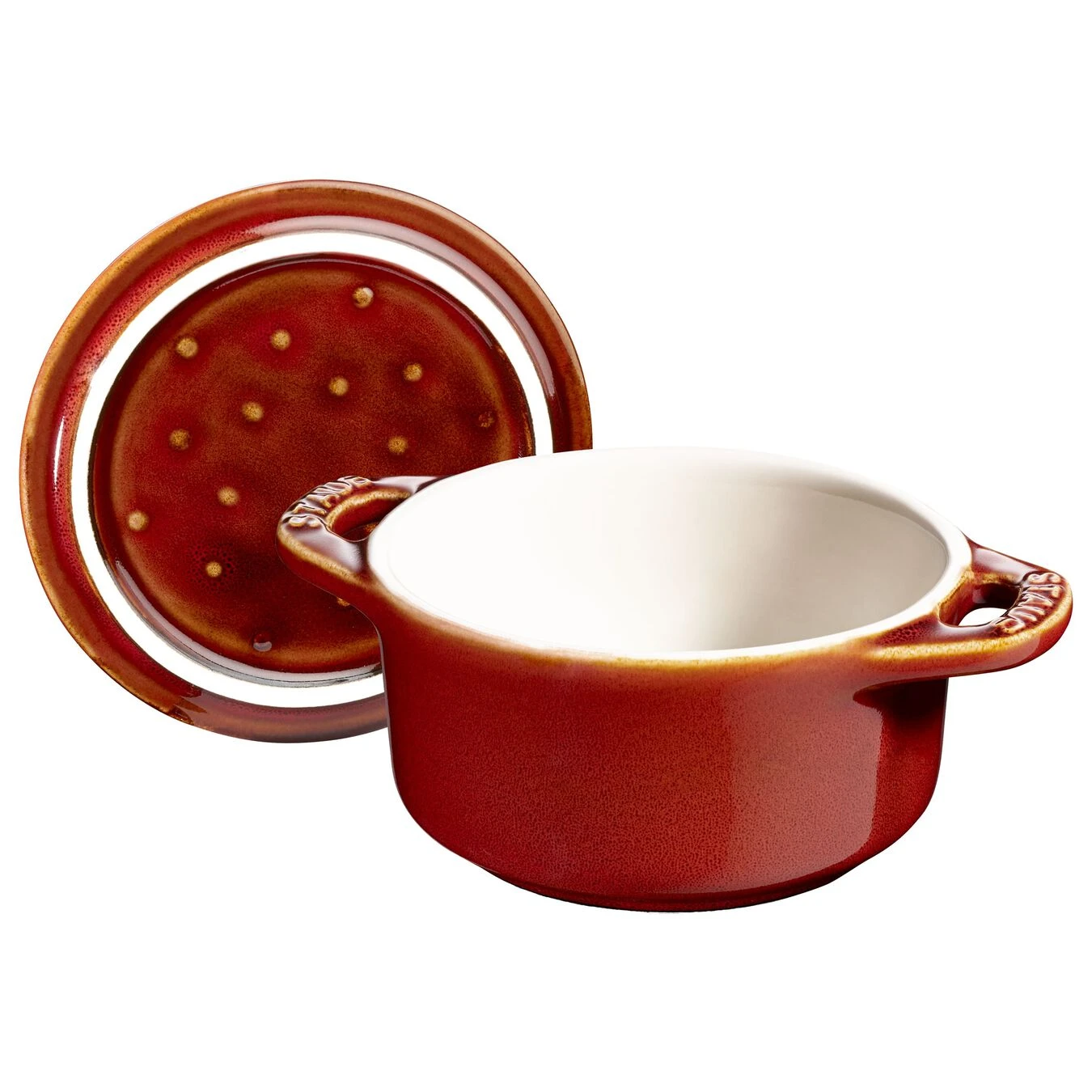 Staub 10 Cm Round Ceramic Mini Cocotte Ancient-copper 8 Staub 10 Cm Round Ceramic Mini Cocotte Ancient-copper - Image 6