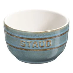 Staub 2-pcs Round Ceramic Ramekin Set Ancient-turquoise
