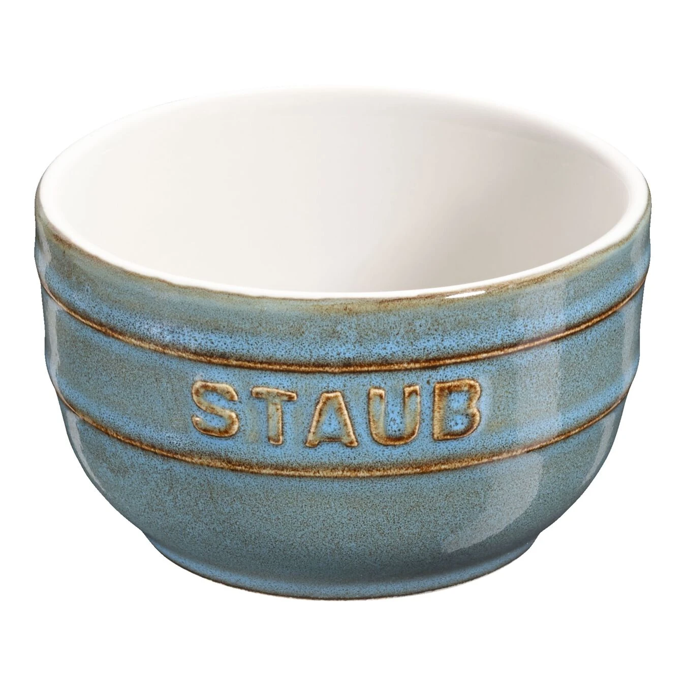 Staub 2-pcs Round Ceramic Ramekin Set Ancient-turquoise 2 Staub 2-pcs Round Ceramic Ramekin Set Ancient-turquoise