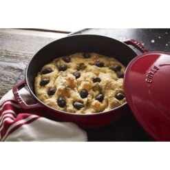 Staub 24 Cm Round Cast Iron Saute Pan Chistera Cherry -Staub 424414168