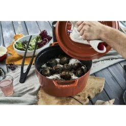 Staub 28 Cm Round Cast Iron Cocotte Cinnamon -Staub 424418892