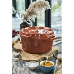 Staub 26 Cm Round Cast Iron Cocotte Cinnamon -Staub 424418894