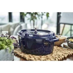 Staub 33 Cm Oval Cast Iron Cocotte Dark-blue -Staub 424419735