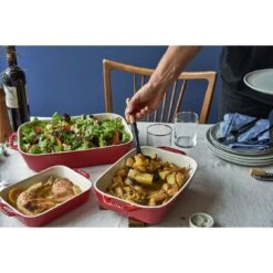 Staub 3-pcs Rectangular Ovenware Set Cherry -Staub 424423819