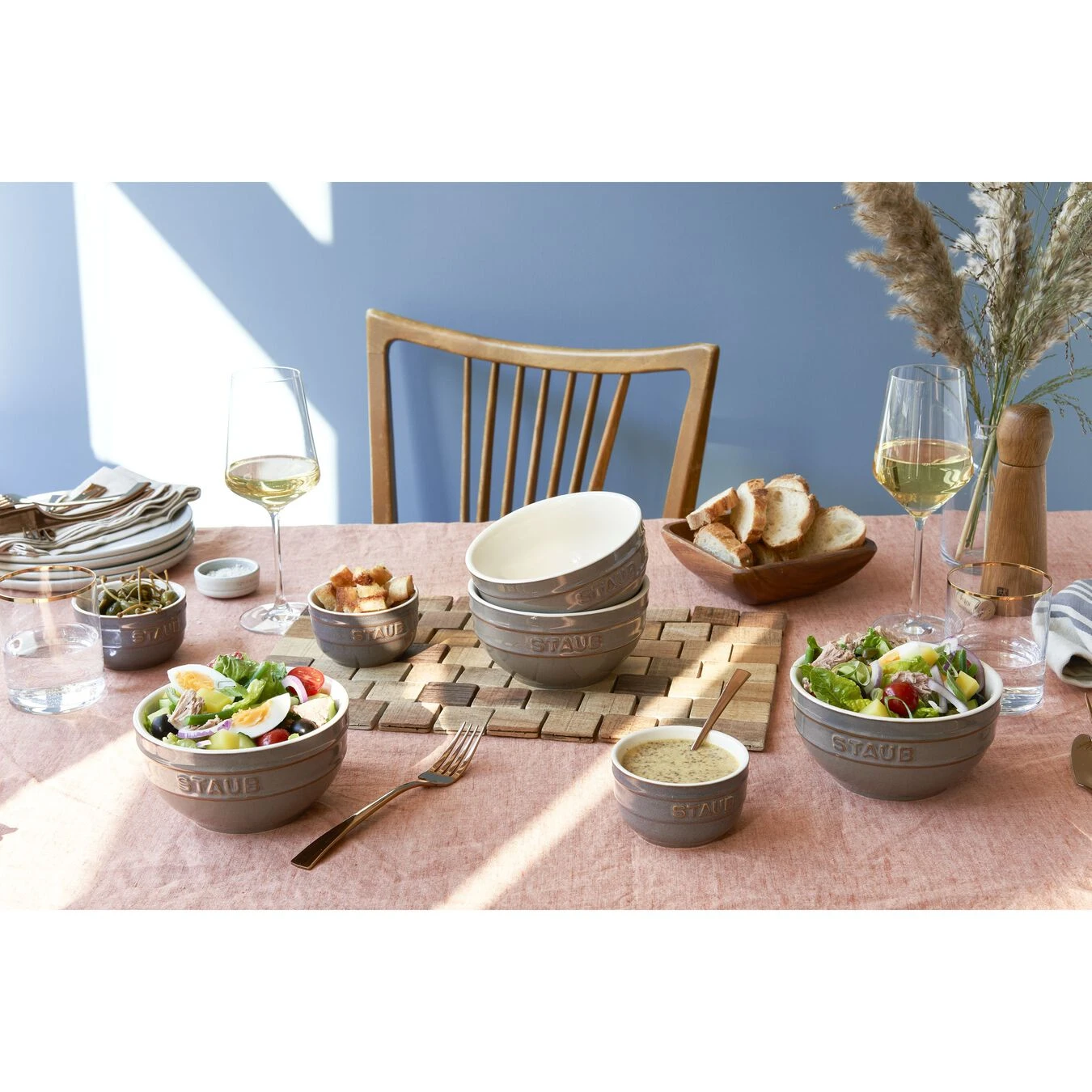 Staub 4-pcs Ceramic Bowl Set Ancient-grey 5 Staub 4-pcs Ceramic Bowl Set Ancient-grey - Image 3