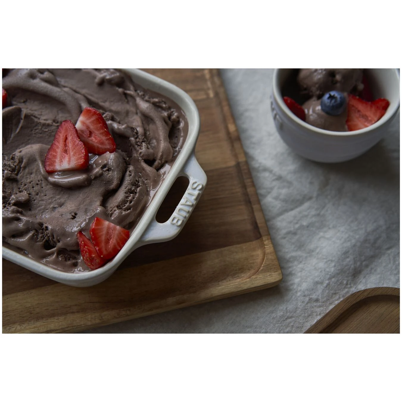 Staub 20 Cm X 16 Cm Rectangular Ceramic Oven Dish Ivory-white 4 Staub 20 Cm X 16 Cm Rectangular Ceramic Oven Dish Ivory-white - Image 2