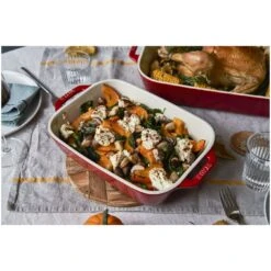 Staub 20 Cm X 16 Cm Rectangular Ceramic Oven Dish Cherry -Staub 750030756