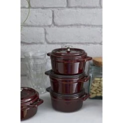Staub 10 Cm Round Cast Iron Mini Cocotte Grenadine-red -Staub 750032262