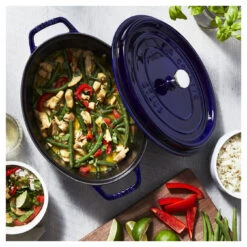 Staub 31 Cm Oval Cast Iron Cocotte Dark-blue -Staub 750032555