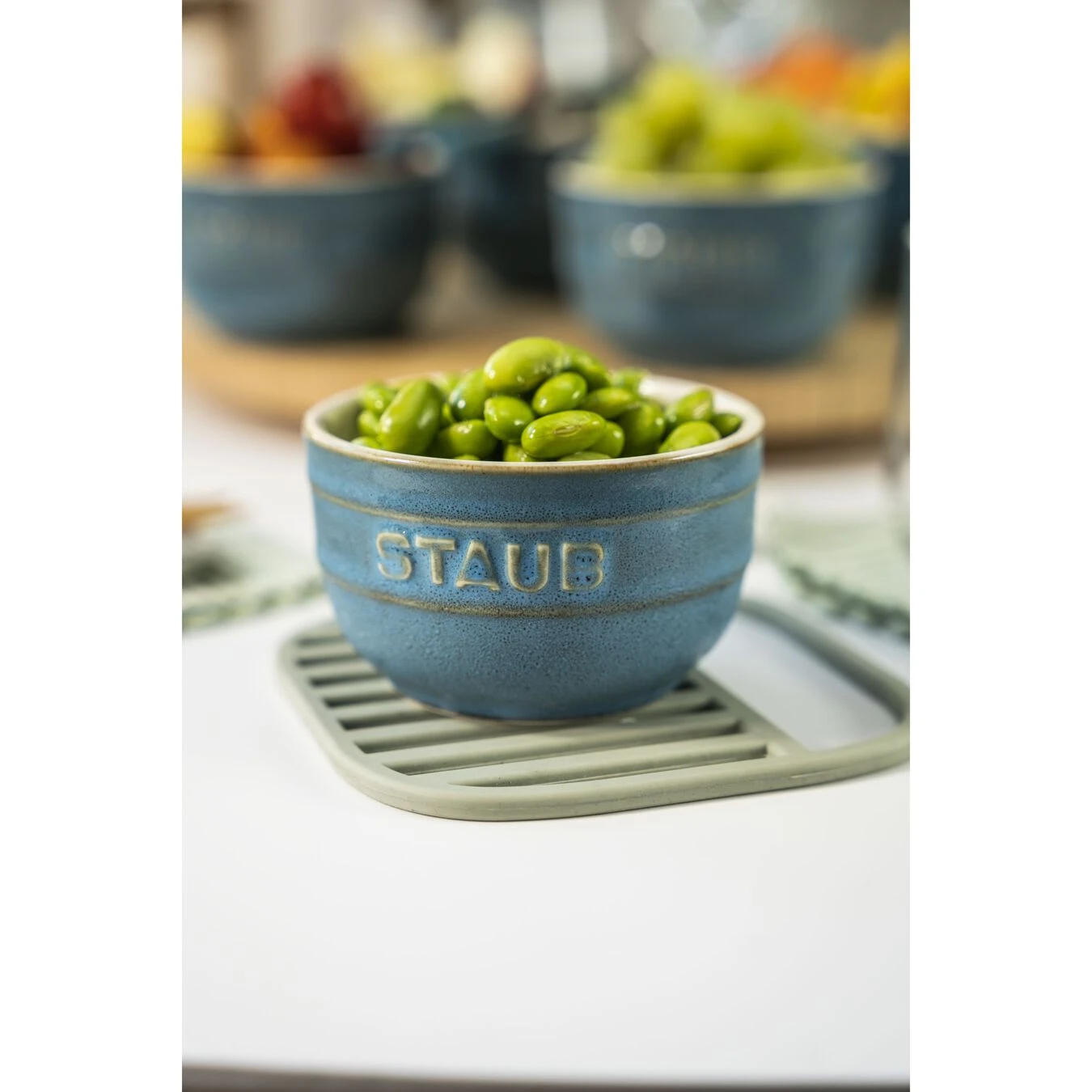 Staub 2-pcs Round Ceramic Ramekin Set Ancient-turquoise 5 Staub 2-pcs Round Ceramic Ramekin Set Ancient-turquoise - Image 4