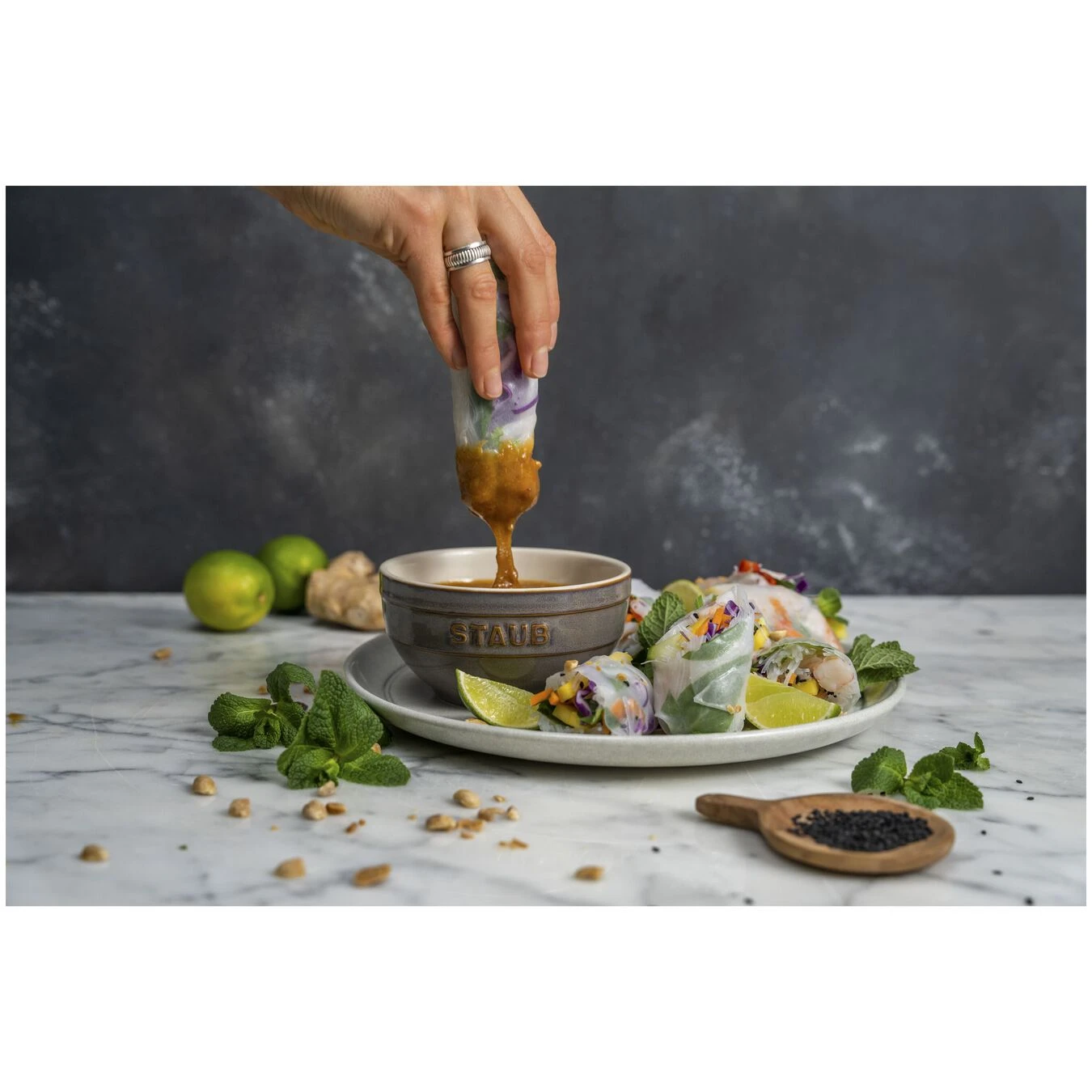 Staub 12 Cm Round Ceramic Bowl Ancient-grey 5 Staub 12 Cm Round Ceramic Bowl Ancient-grey - Image 3