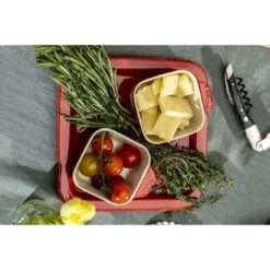 Staub 5-pcs Square Ceramic Appetiser Set Cherry -Staub 750038351