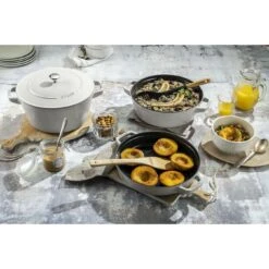 Staub 3-pcs Cast Iron Pot Set White Truffle -Staub 750043167