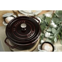 Staub 26 Cm Round Cast Iron Cocotte Grenadine-red -Staub 750047416