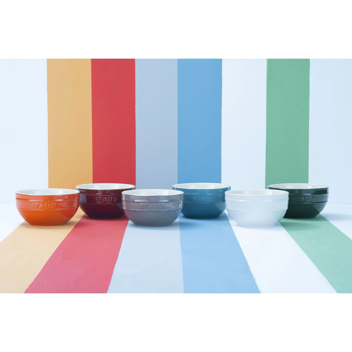 Staub 6-pcs Ceramic Bowl Set Rainbow Mixed Colours 4 Staub 6-pcs Ceramic Bowl Set Rainbow Mixed Colours - Image 2