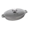 Staub 23 Cm Oval Cast Iron Oven Dish With Lid Graphite-grey 2 Staub 23 Cm Oval Cast Iron Oven Dish With Lid Graphite-grey -Staub 750060809